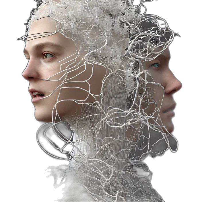 face, mask, crown, robot transparent PNG cut-out