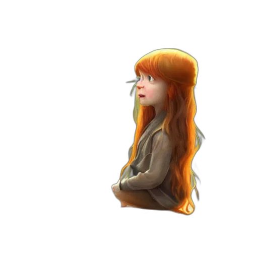 hair, face, staff, jacket transparent PNG cut-out
