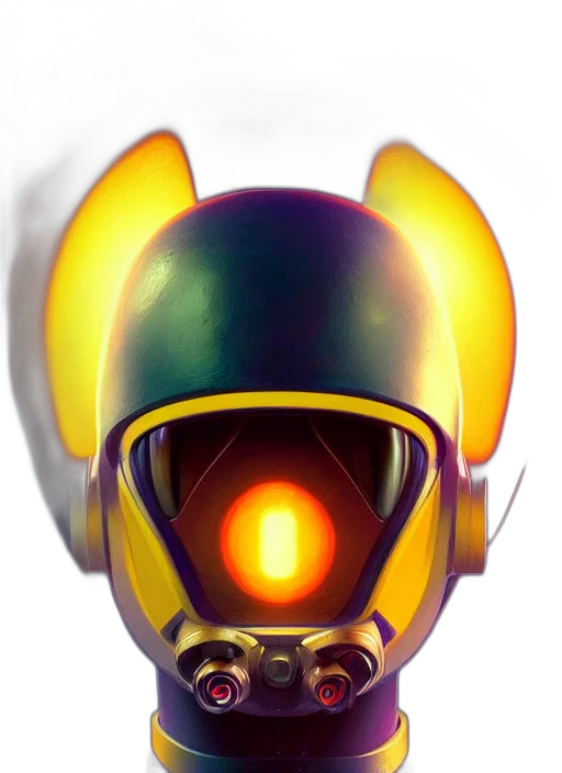 robot, mask, face, concept art transparent PNG cut-out