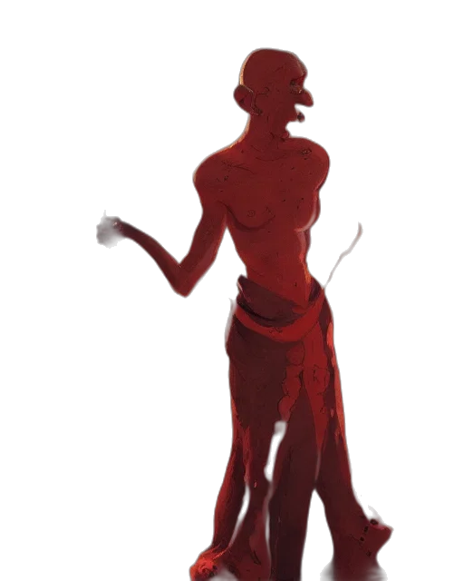 staff, dress, mask, creature transparent PNG cut-out