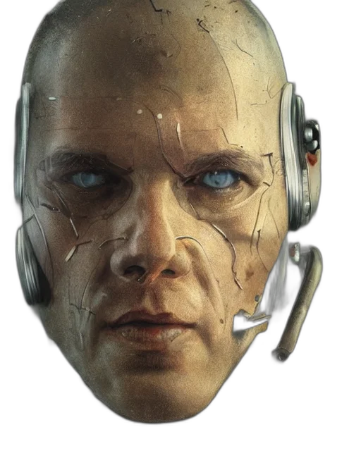 mask, face, robot, cyberpunk transparent PNG cut-out