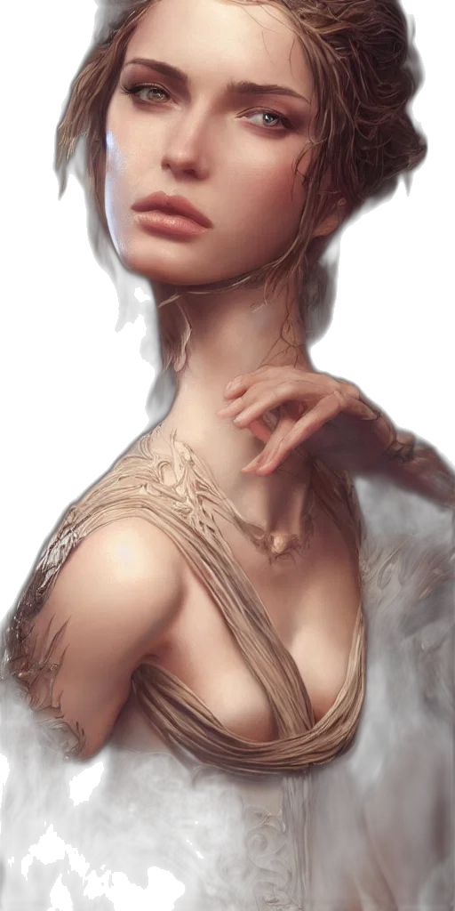 dress, jewelry, face, crown transparent PNG cut-out