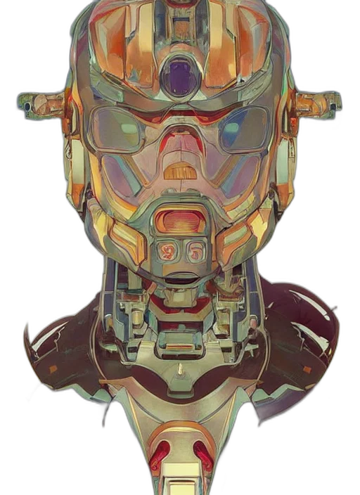 robot, mask, face, crown transparent PNG cut-out