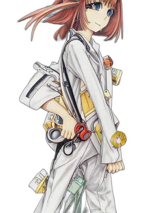 staff, weapon, jacket, robot transparent PNG cut-out