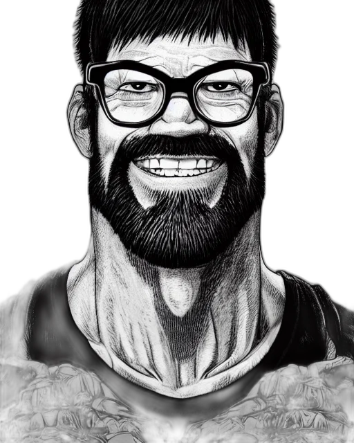 face, comic book art, cartoon, pencil sketch transparent PNG cut-out