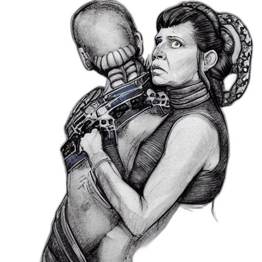 robot, face, cyberpunk, concept art transparent PNG cut-out