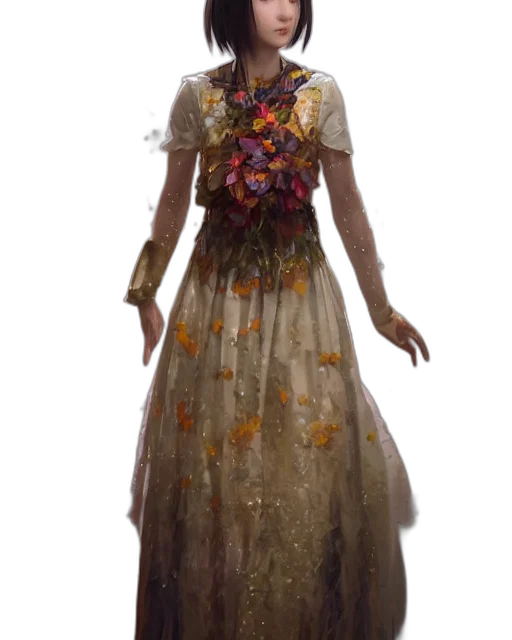 dress, jewelry, crown, concept art transparent PNG cut-out