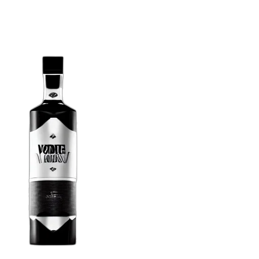 bottle, 3d render, vodka, modern transparent PNG cut-out
