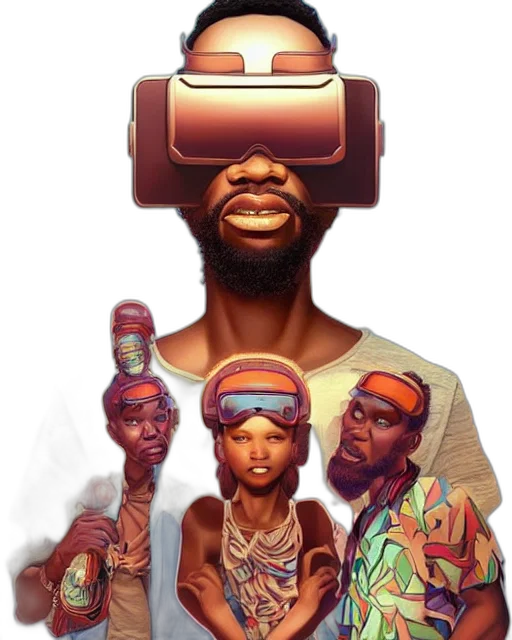 face, mask, concept art, cyberpunk transparent PNG cut-out