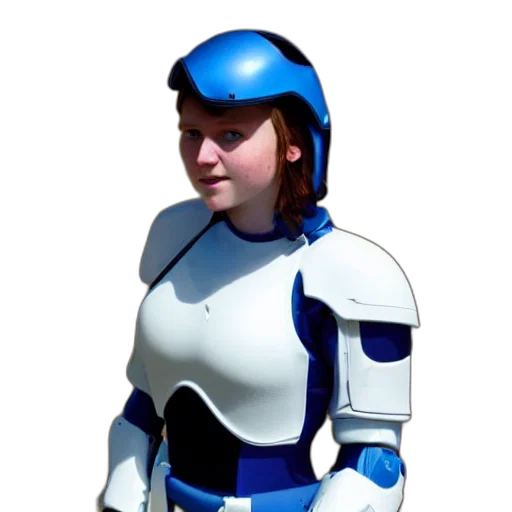 robot, staff, face, jacket transparent PNG cut-out