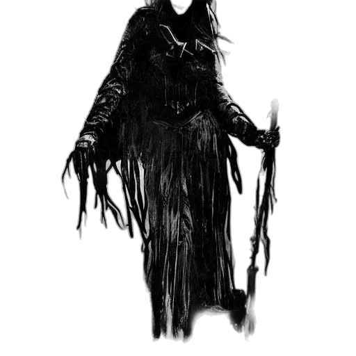 creature, mask, staff, jacket transparent PNG cut-out
