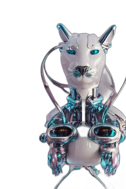robot, cyberpunk, 3d render, concept art transparent PNG cut-out