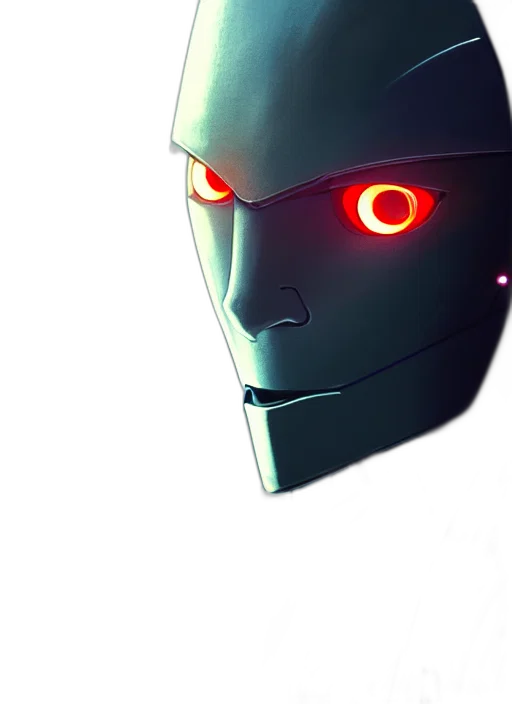 robot, mask, face, 3d render transparent PNG cut-out