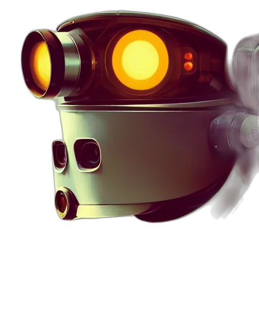 robot, weapon, mask, staff transparent PNG cut-out
