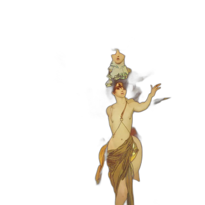 staff, crown, dress, creature transparent PNG cut-out