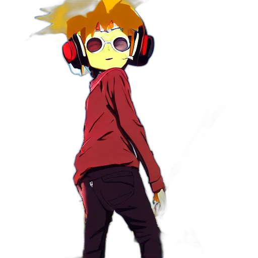 mask, jacket, staff, anime transparent PNG cut-out