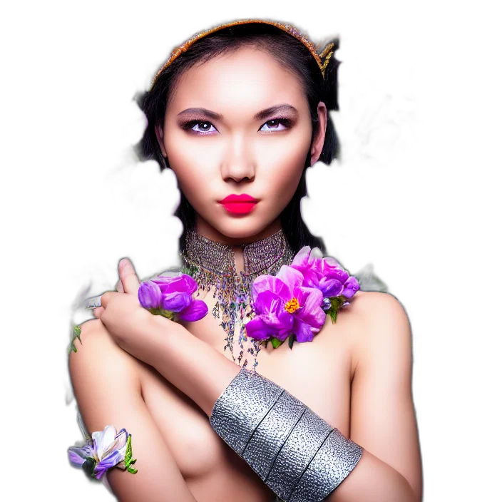jewelry, crown, flower, face transparent PNG cut-out