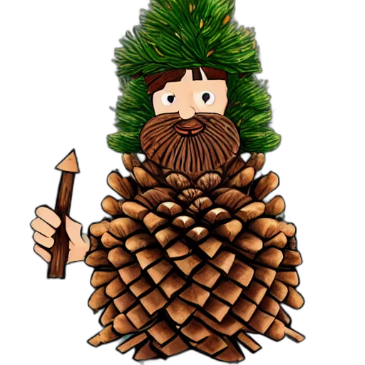 hair, staff, tree, pixel art transparent PNG cut-out