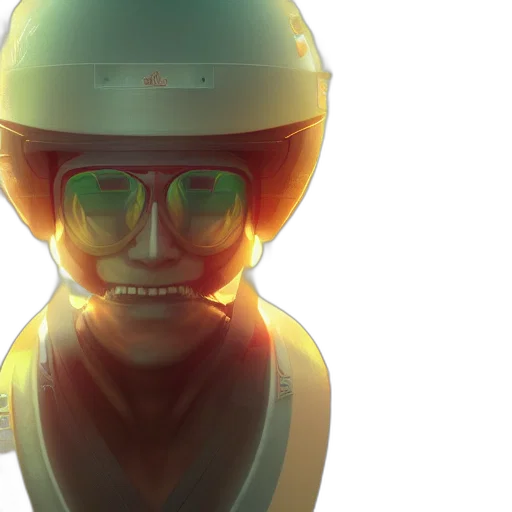 robot, face, mask, 3d render transparent PNG cut-out
