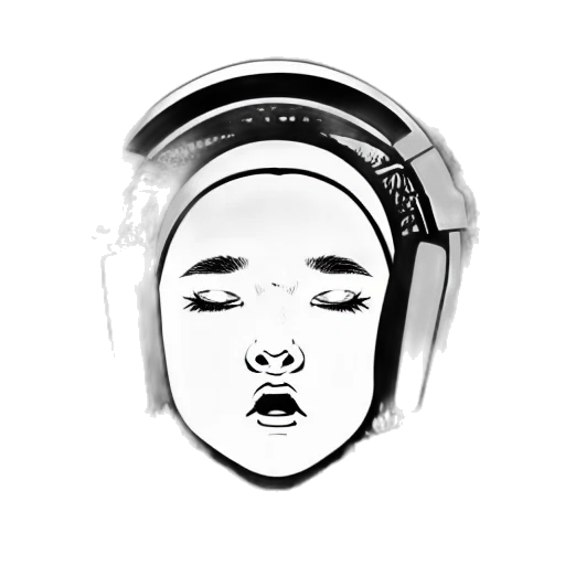 face, mask, cartoon, photorealistic transparent PNG cut-out