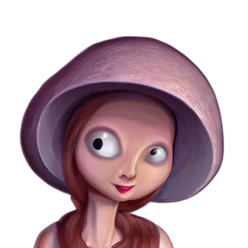 hat, face, dress, staff transparent PNG cut-out