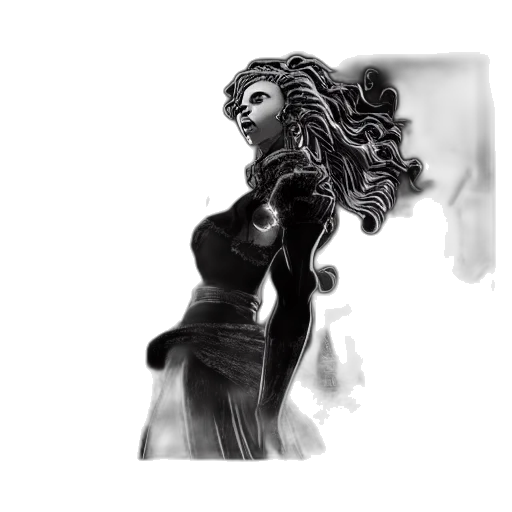 hair, dress, face, jacket transparent PNG cut-out