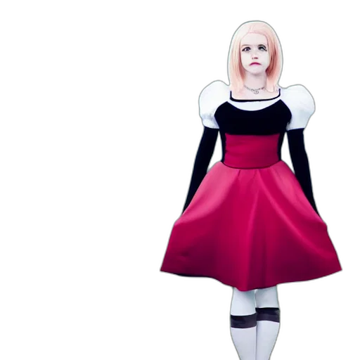 dress, 3d render, concept art, cartoon transparent PNG cut-out