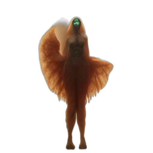 dress, creature, hair, animal transparent PNG cut-out