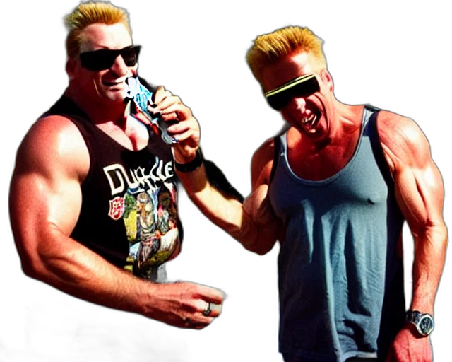 3d render, concept art, duke, nukem transparent PNG cut-out