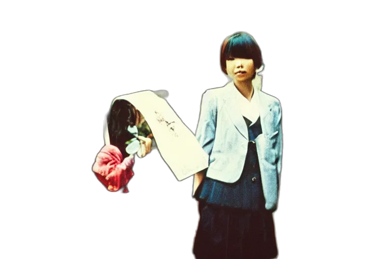 flower, dress, jacket, staff transparent PNG cut-out