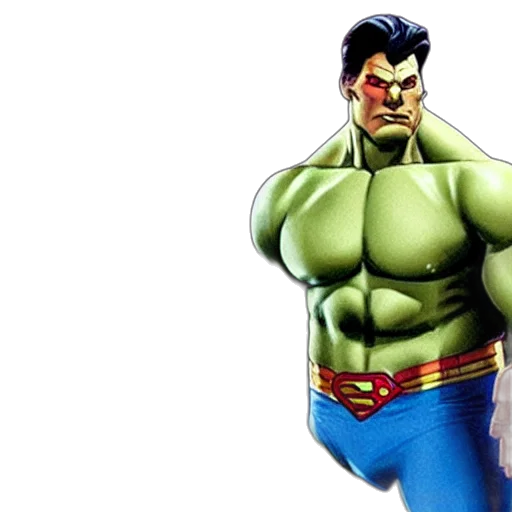 comic book art, concept art, supermen, hulk transparent PNG cut-out