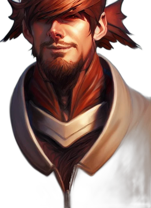 face, staff, fantasy art, photorealistic transparent PNG cut-out