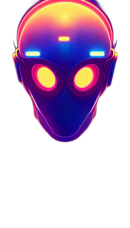 mask, robot, face, creature transparent PNG cut-out