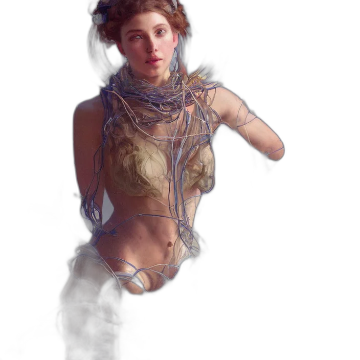 dress, jewelry, staff, crown transparent PNG cut-out
