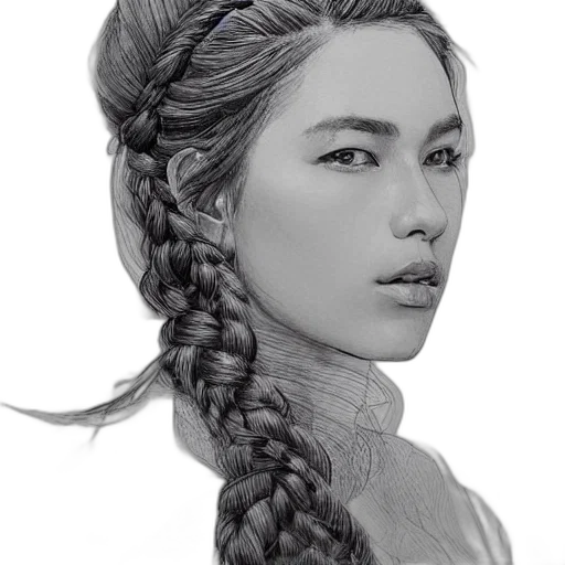 hair, face, crown, dragon transparent PNG cut-out