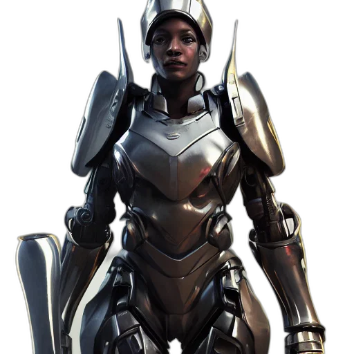 robot, weapon, concept art, 3d render transparent PNG cut-out