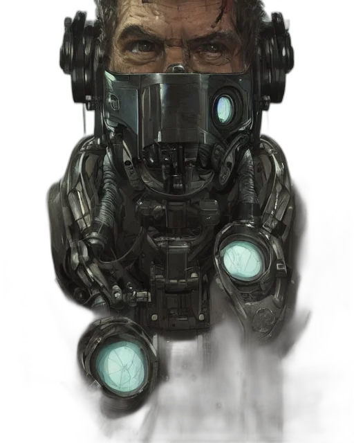 robot, mask, face, weapon transparent PNG cut-out