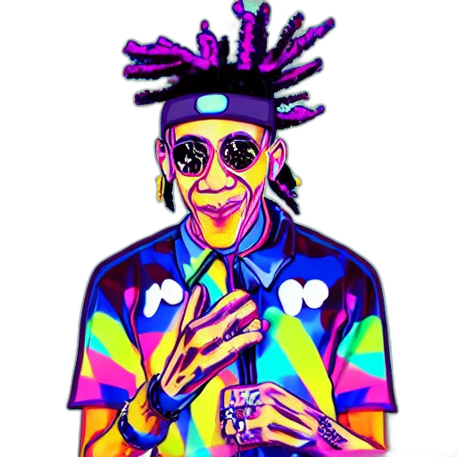 jacket, face, cartoon, pixel art transparent PNG cut-out