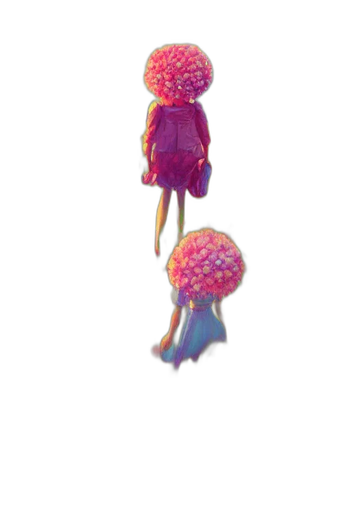umbrella, staff, creature, flower transparent PNG cut-out