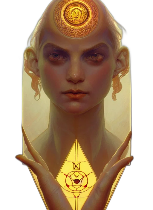 jewelry, crown, face, staff transparent PNG cut-out