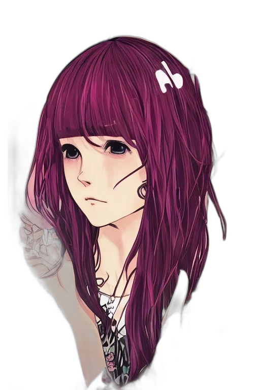 face, hair, anime, pixel art transparent PNG cut-out