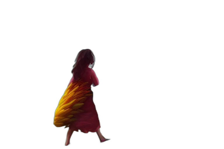 dress, umbrella, hair, creature transparent PNG cut-out