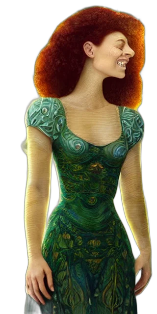 dress, jewelry, mask, 3d render transparent PNG cut-out