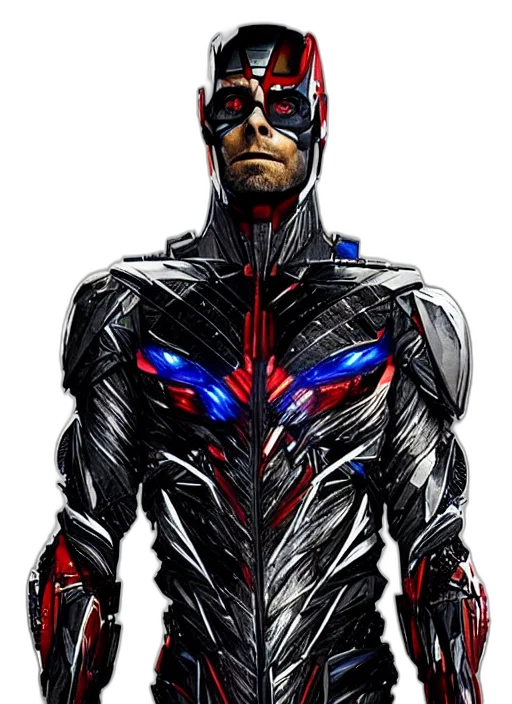 robot, jacket, mask, comic book art transparent PNG cut-out
