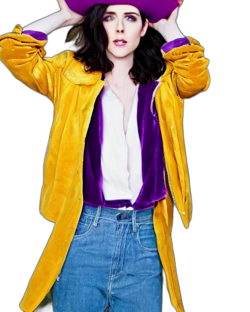 jacket, hat, staff, hair transparent PNG cut-out