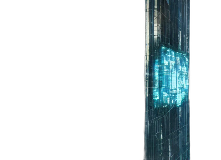robot, building, jacket, weapon transparent PNG cut-out