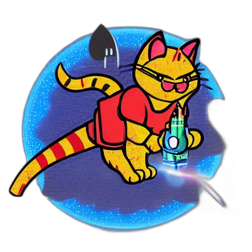 staff, vaporwave, pixel art, concept art transparent PNG cut-out