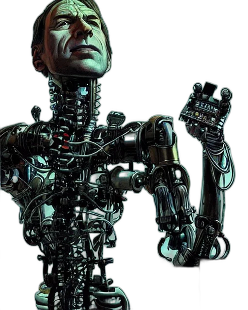 robot, cyberpunk, concept art, 3d render transparent PNG cut-out