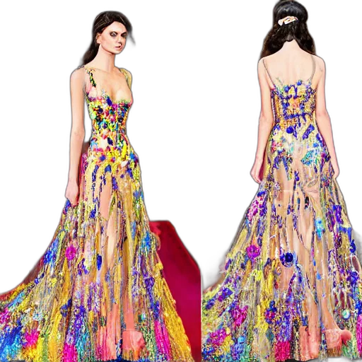 dress, photorealistic, concept art, fantasy art transparent PNG cut-out