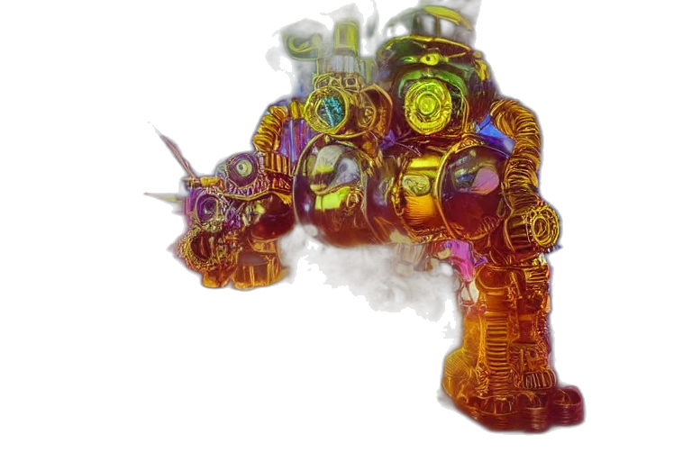 robot, weapon, jewelry, crown transparent PNG cut-out